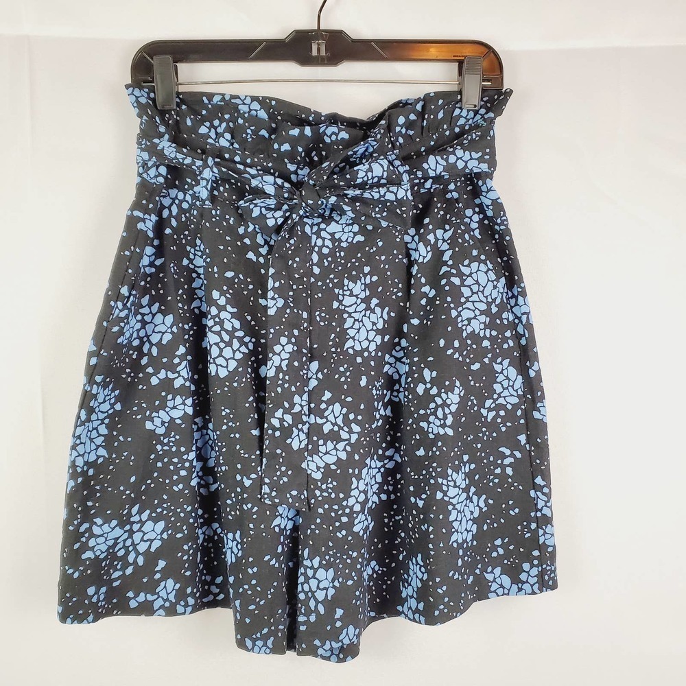 Who What Wear Linen Blend Speckled Paper Bag Shorts Size 8 Modern Chic Summer